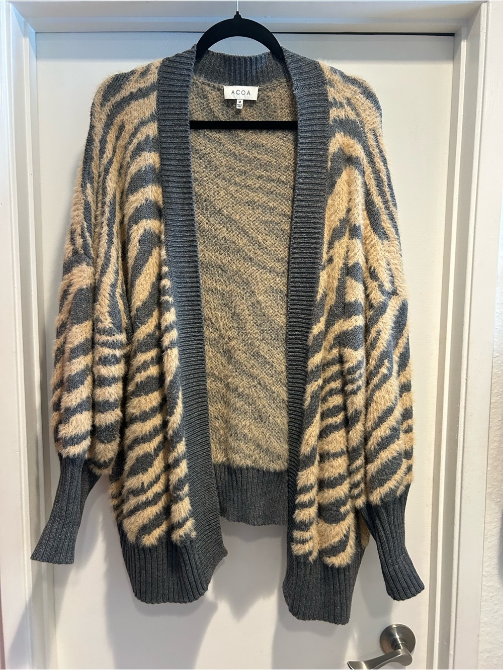 ACOA Zebra Print Cardigan